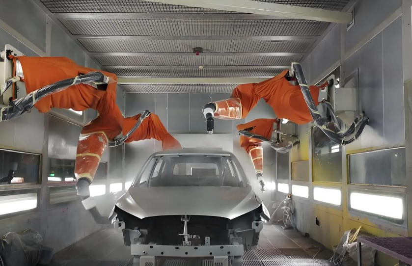 汽車沖壓、焊接、涂裝、總裝環(huán)節(jié)粉塵產(chǎn)生實(shí)拍圖