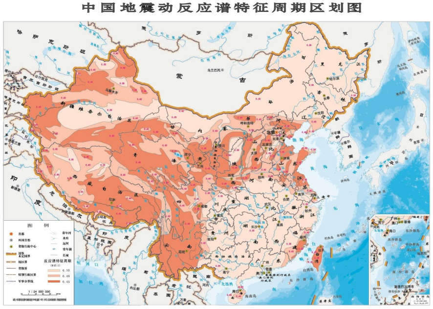 中國地震烈度區(qū)劃圖中重點設防類選址示例